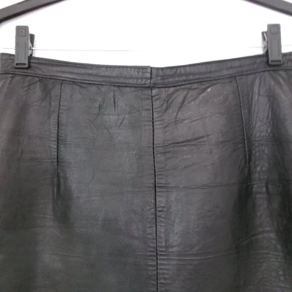 Le Piel Genuine Leather Black Pencil Skirt S / 4High End Supple Leather